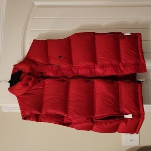 Mens Red Polo Puffy vest sz L